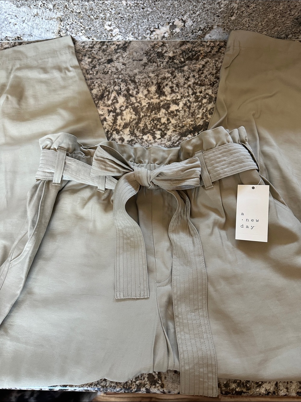 a new day Paperbag Tie-Waist Wide Leg Pants